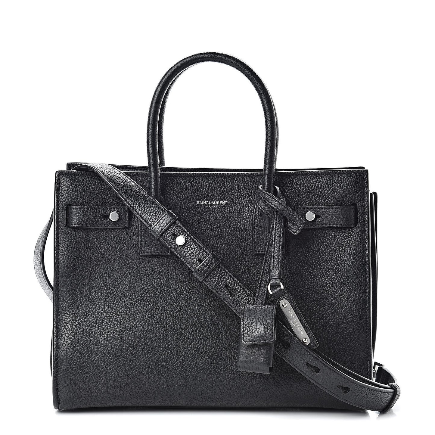 Grained Calfskin Baby Supple Sac De Jour Black
