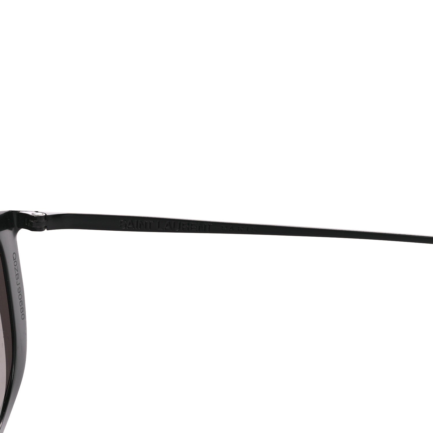 Saint Laurent Metal Rectangular Luna Sunglasses SL605 Black 6 of 9