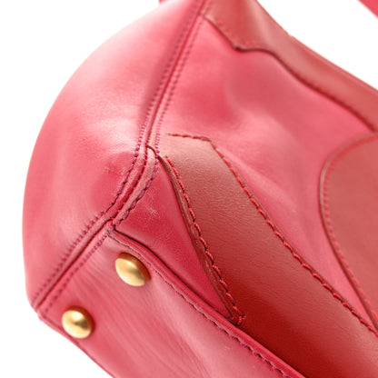Chanel Calfskin Small CC Stitched Shoulder Bag Pink Red 16 of 16
