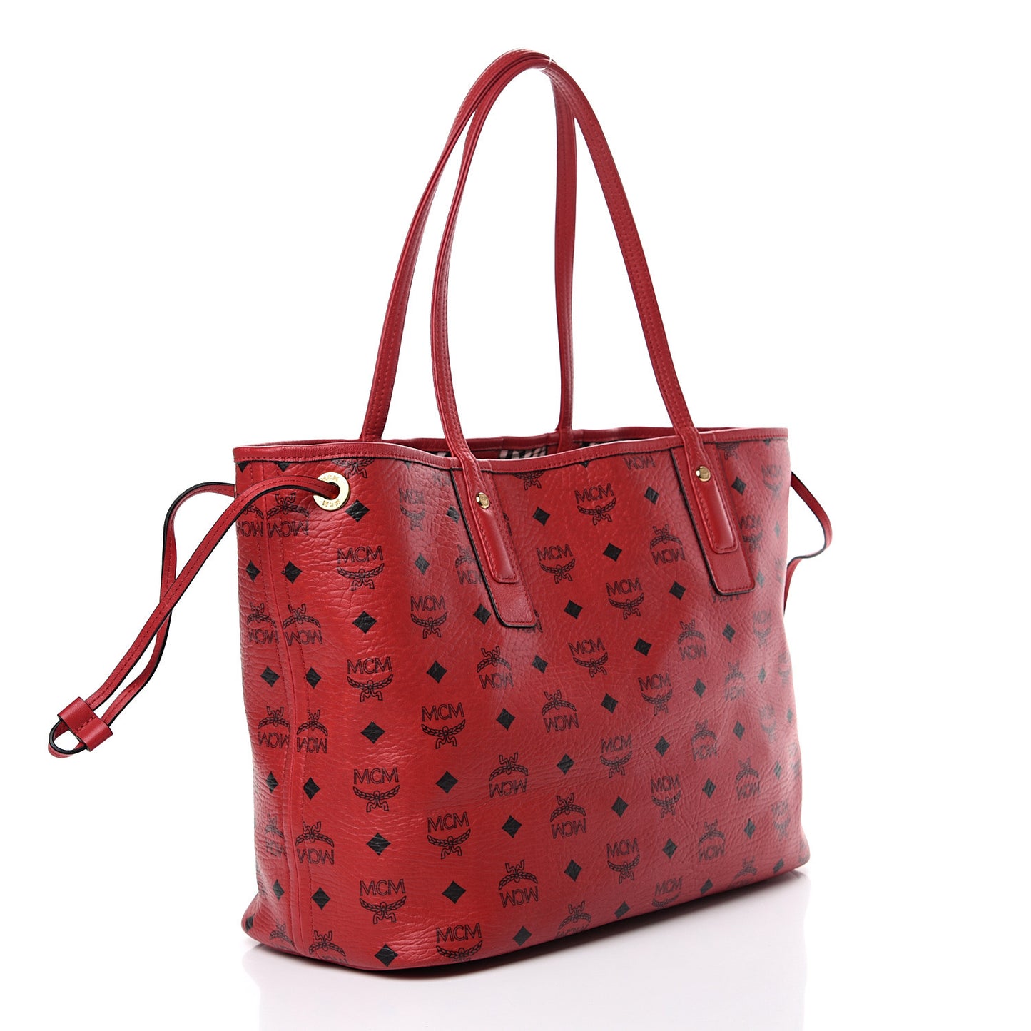Visetos Medium Liz Reversible Shopper Tote Ruby Red