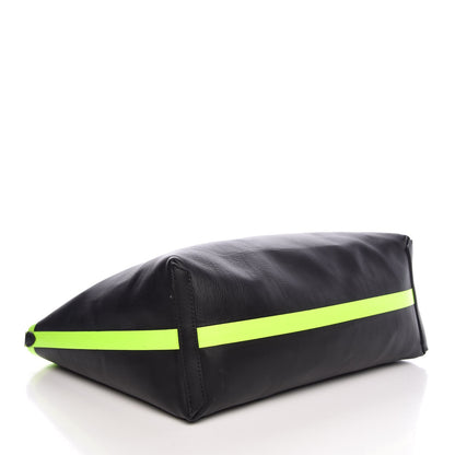 Burberry Canvas Mega Check The Giant Reversible Tote Black Neon Yellow 7 of 10