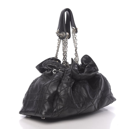 Christian Dior Lambskin Cannage Medium Le Trente Tote Black 3 of 17