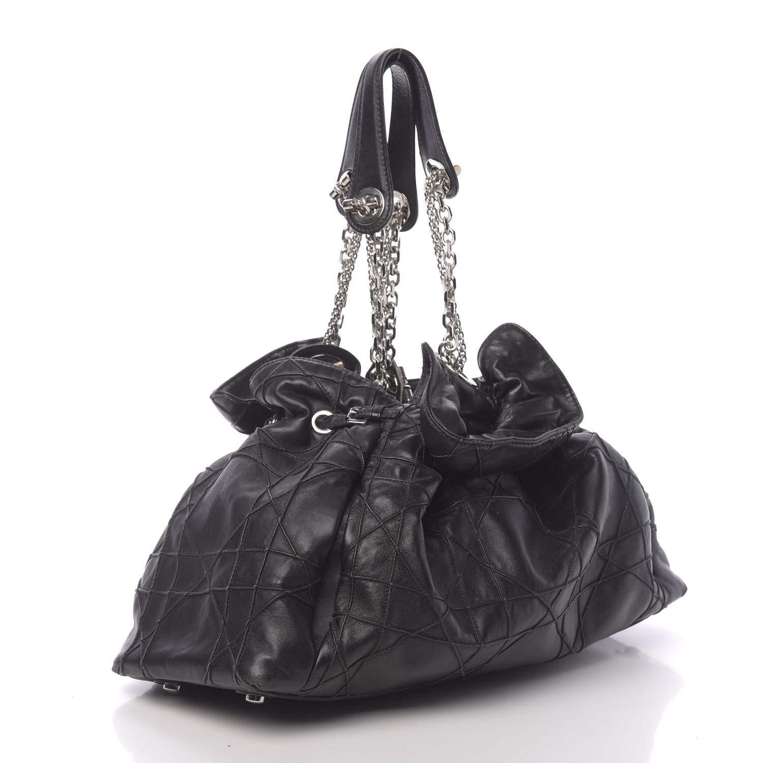 Christian Dior Lambskin Cannage Medium Le Trente Tote Black 3 of 21