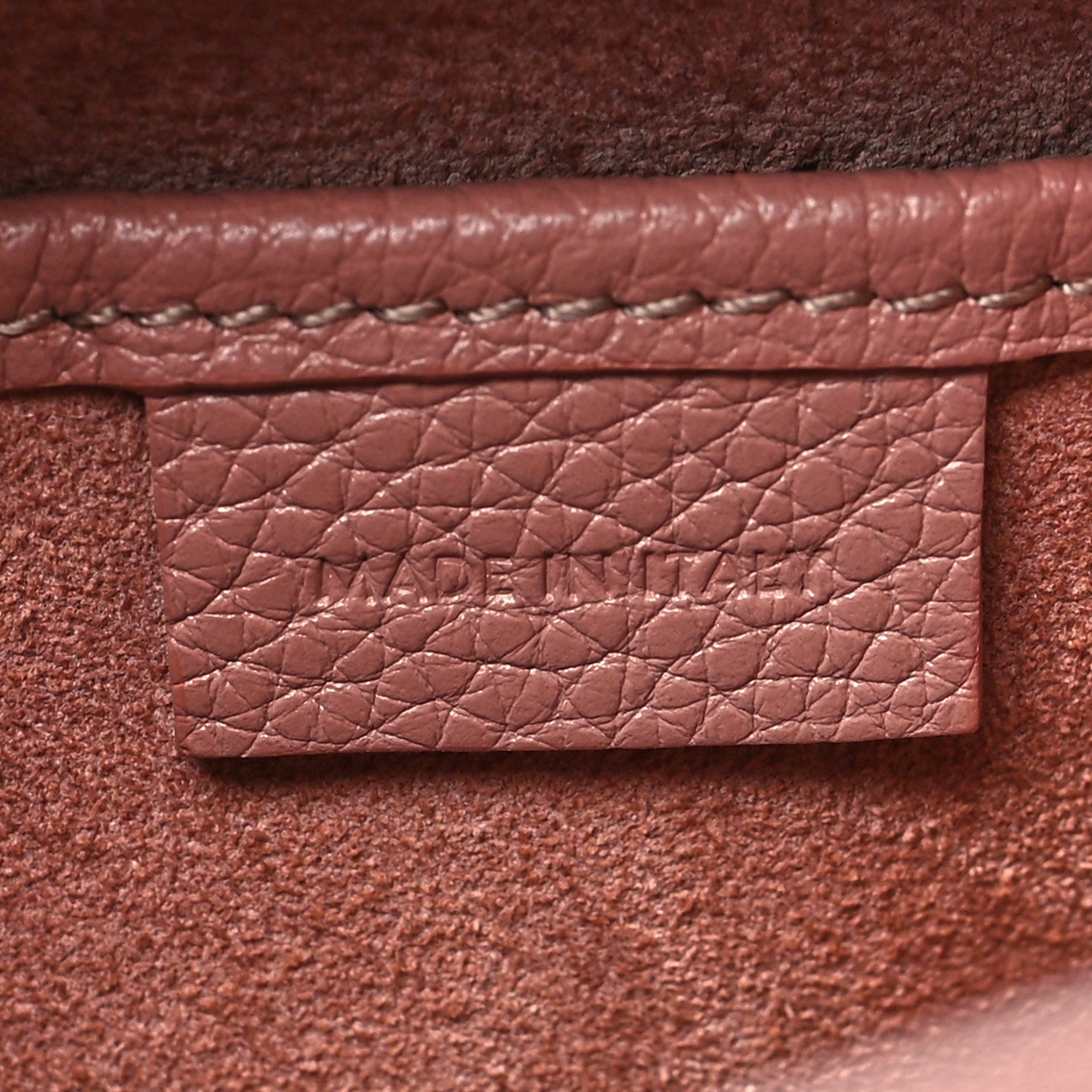 Celine Drummed Calfskin Nano Luggage Antique Rose 6 of 10