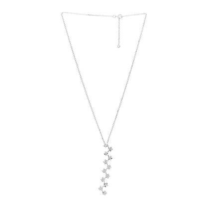 Chanel 18K White Gold Diamond Comet Multi Star Pendant Necklace 3 of 4