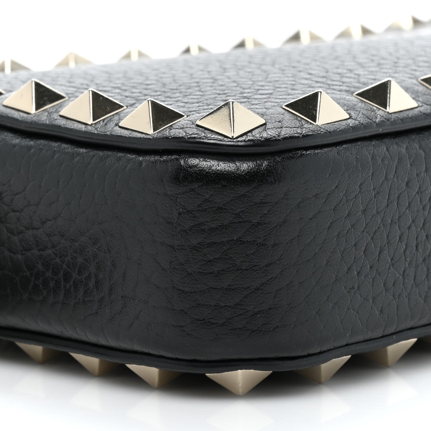 Valentino Garavani Pebbled Calfskin Rockstud Small Chain Shoulder Bag Black 10 of 10