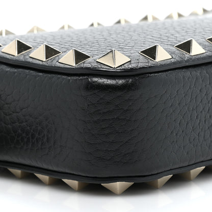 Valentino Garavani Pebbled Calfskin Rockstud Small Chain Shoulder Bag Black 10 of 10