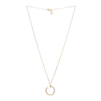 Cartier 18K Yellow Gold Diamond Juste Un Clou Paved Pendant Necklace 2 of 5