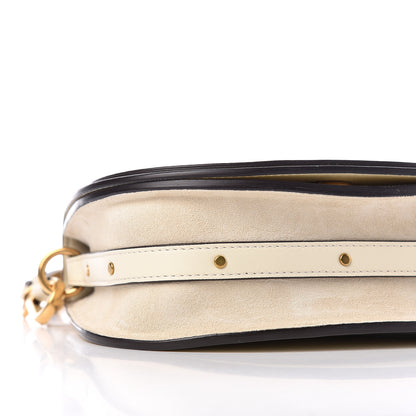 Chloe Calfskin Suede Small Nile Bracelet Bag Off White 5 of 10