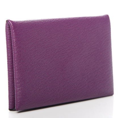 Hermes Chevre Mysore Calvi Card Case Anemone 3 of 8