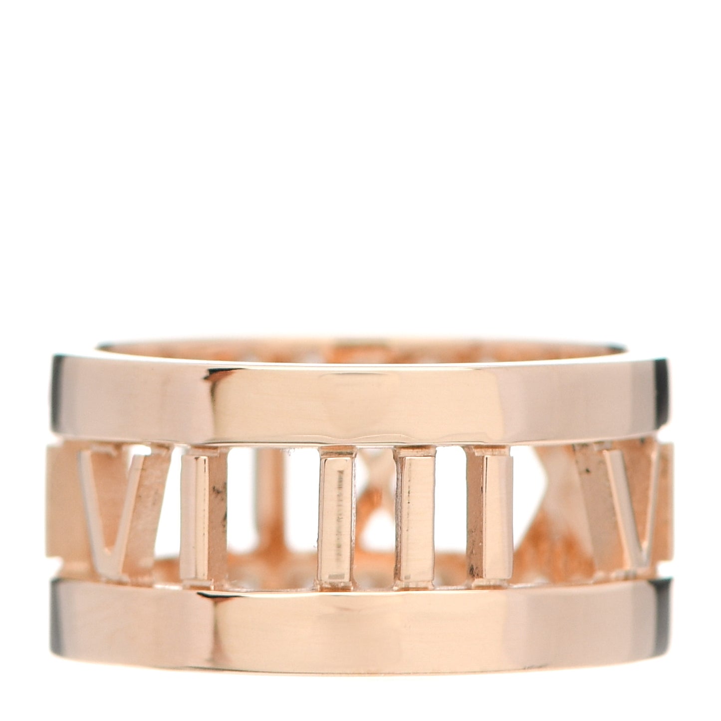18K Rose Gold Diamond Wide Atlas Open Ring 48 4.5