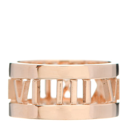 Tiffany 18K Rose Gold Diamond Wide Atlas Open Ring 48 4.5 3 of 5