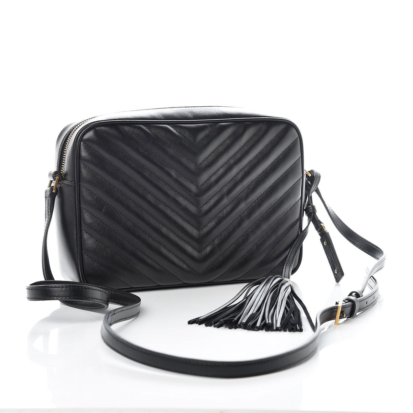 Calfskin Matelasse Monogram Lou Camera Bag Black