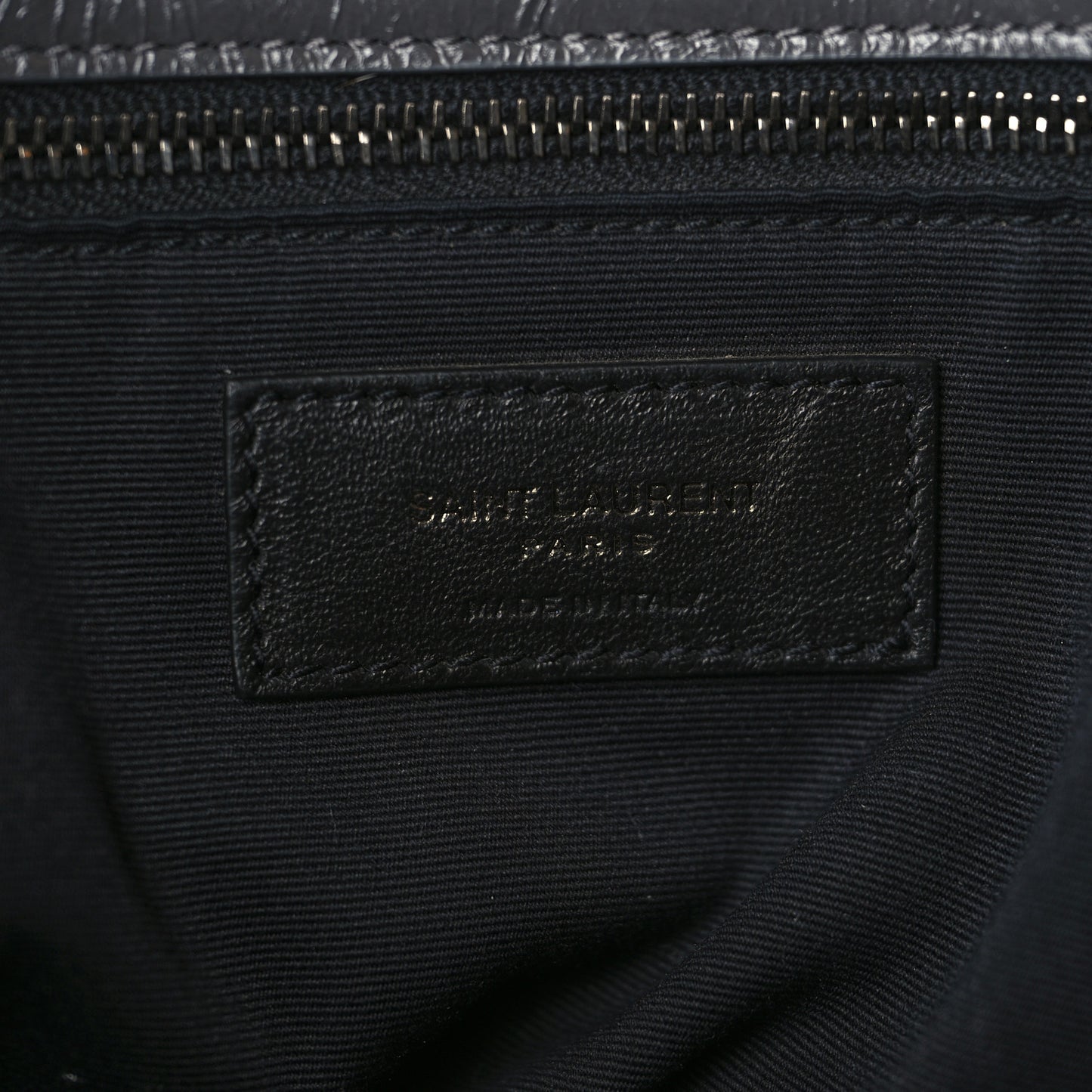 Crinkled Calfskin Matelasse Monogram Large Niki Chain Satchel Asphalt