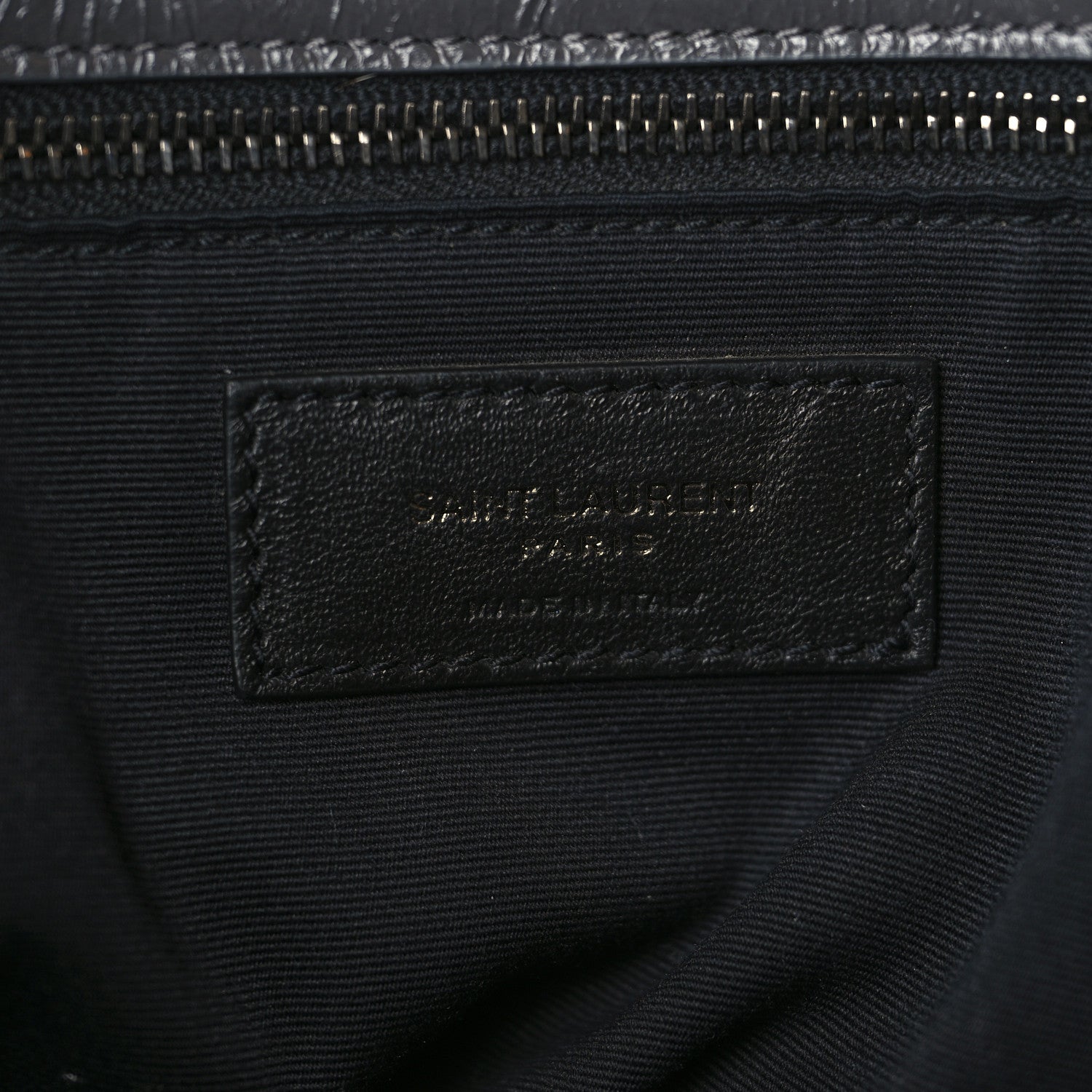 Saint Laurent Crinkled Calfskin Matelasse Monogram Large Niki Chain Satchel Asphalt 7 of 10