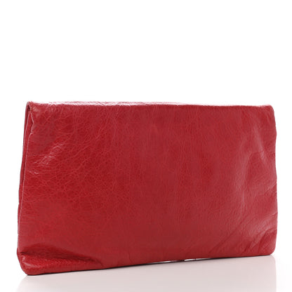 Balenciaga Agneau Classic Hardware Envelope Clutch Rouge Cardinal 4 of 11