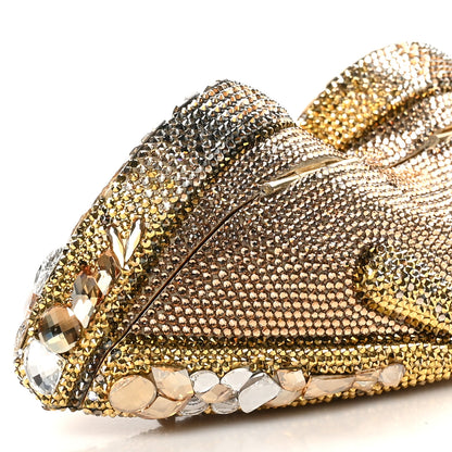 Judith Leiber Crystal Sunglass Minaudiere Clutch Gold Silver 9 of 14