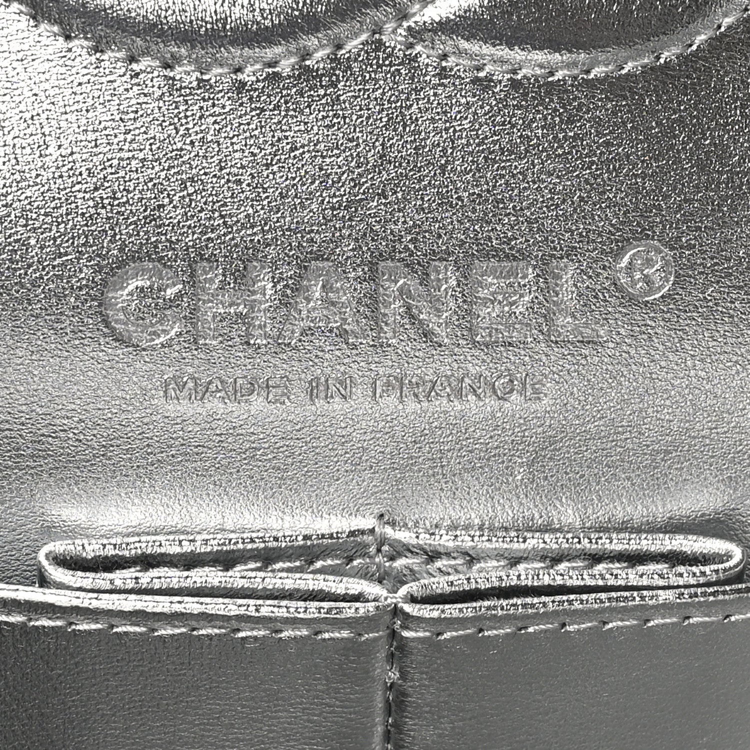 Chanel Hammered Metallic Calfskin Quilted Small Double Flap Silver