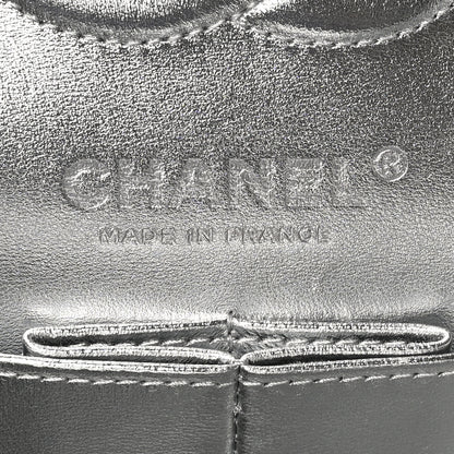 Chanel Hammered Metallic Calfskin Quilted Small Double Flap Silver 6 of 11