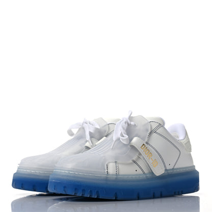 Christian Dior Calfskin Clear Rubber Dior-ID Platform Sneakers 39 White Deep Blue 3 of 9