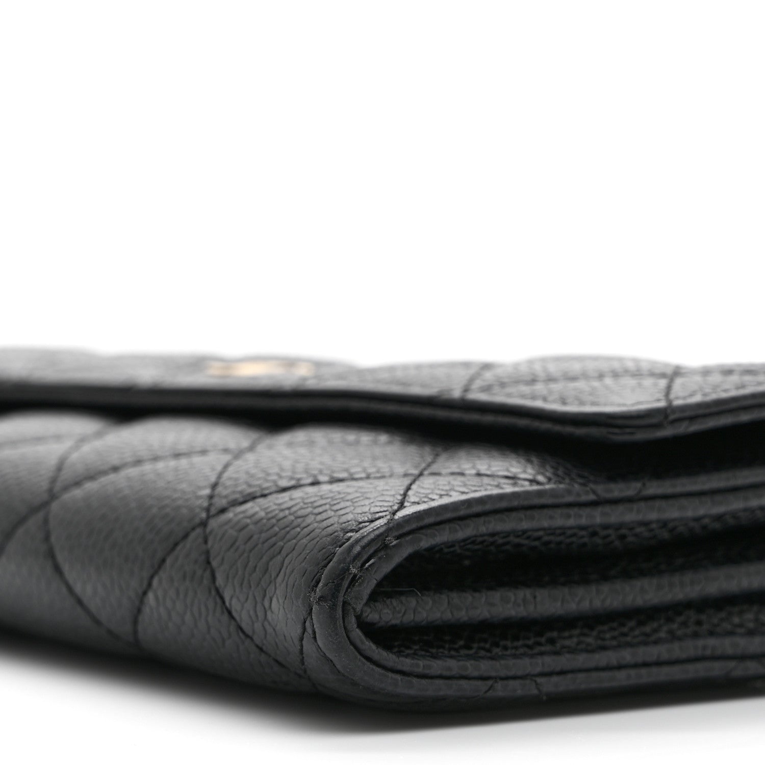 Chanel Caviar Quilted Large Gusset Flap Wallet Black 10 of 10
