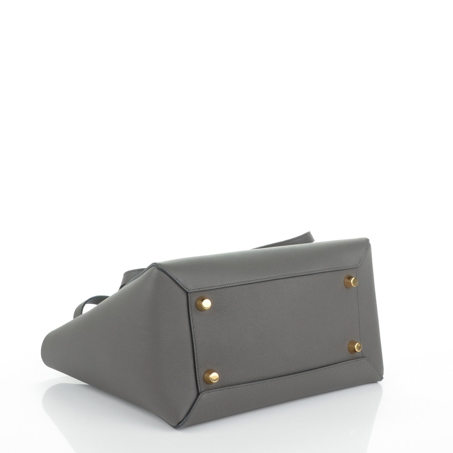 Grained Calfskin Mini Belt Bag Grey