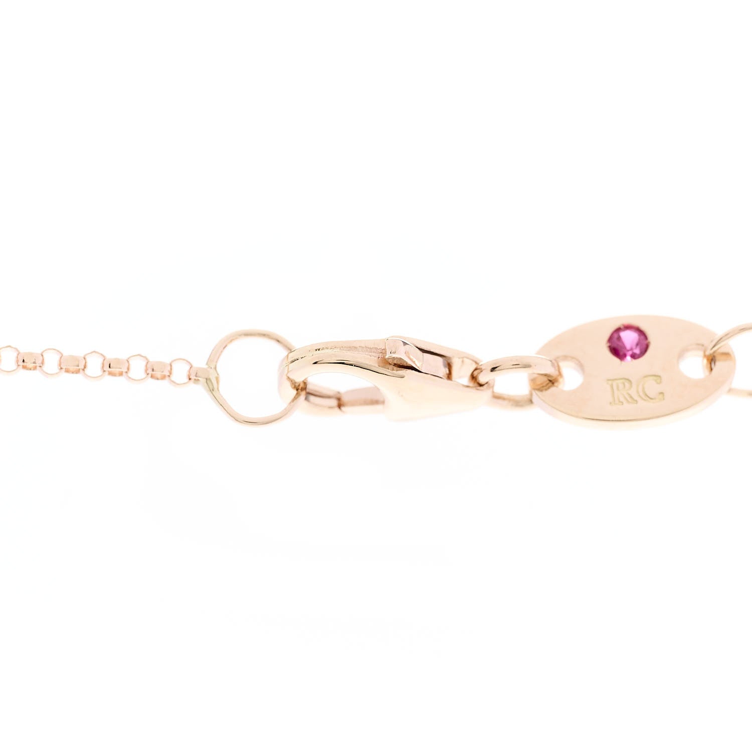 Roberto Coin 18K Rose Gold Diamond Blue Titanium Small Venetian Princess Flower Pendant Necklace 6 of 6