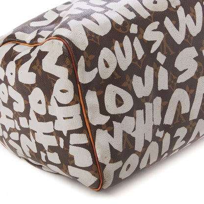 Louis Vuitton Monogram Graffiti Speedy 30 Silver 5 of 10