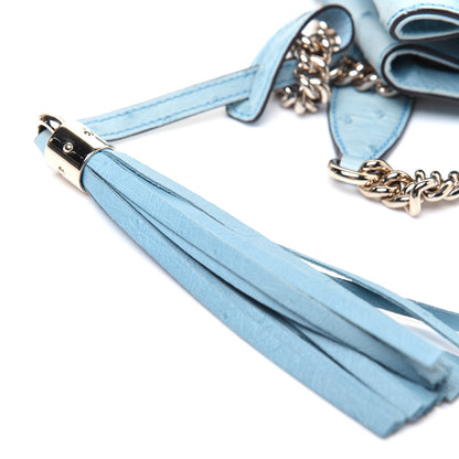 Gucci Ostrich Medium Soho Chain Shoulder Bag Light Blue 15 of 17