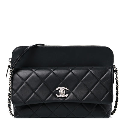 Chanel Calfskin Quilted Crossbody Bag Black 1 of 15