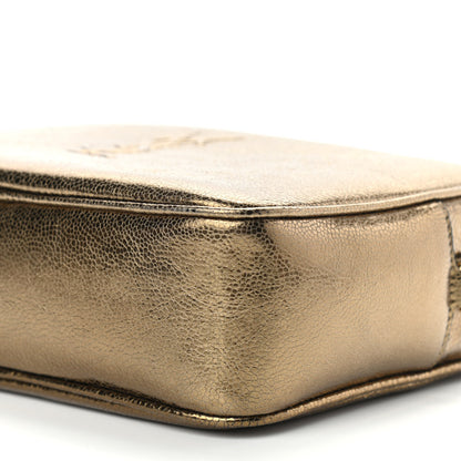Saint Laurent Calfskin Lame Monogram Small Lou Camera Bag Gold Olive 10 of 10