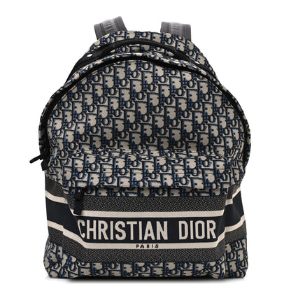 Christian Dior Oblique Diortravel Backpack Blue 1 of 10