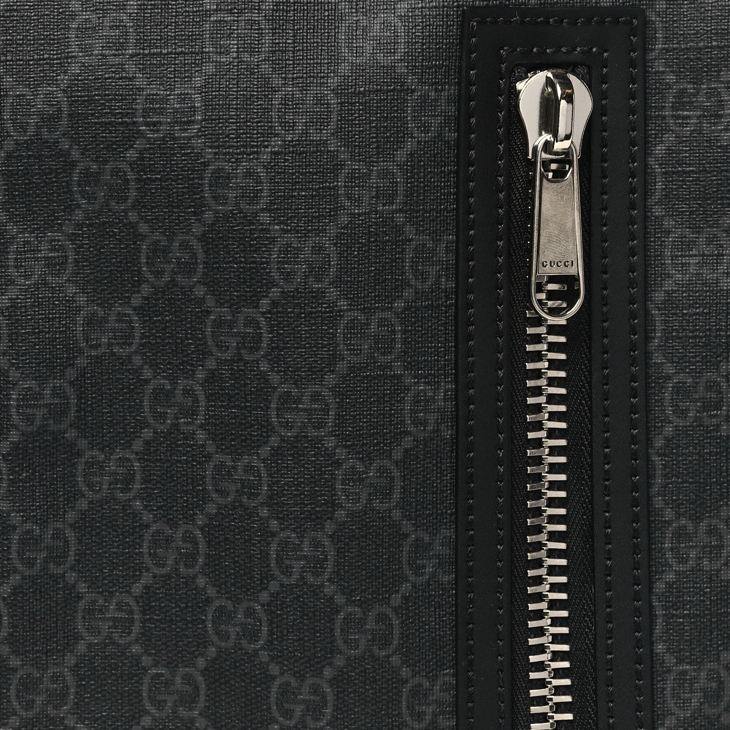 Gucci GG Supreme Monogram Web Belt Bag Black Grey 8 of 10