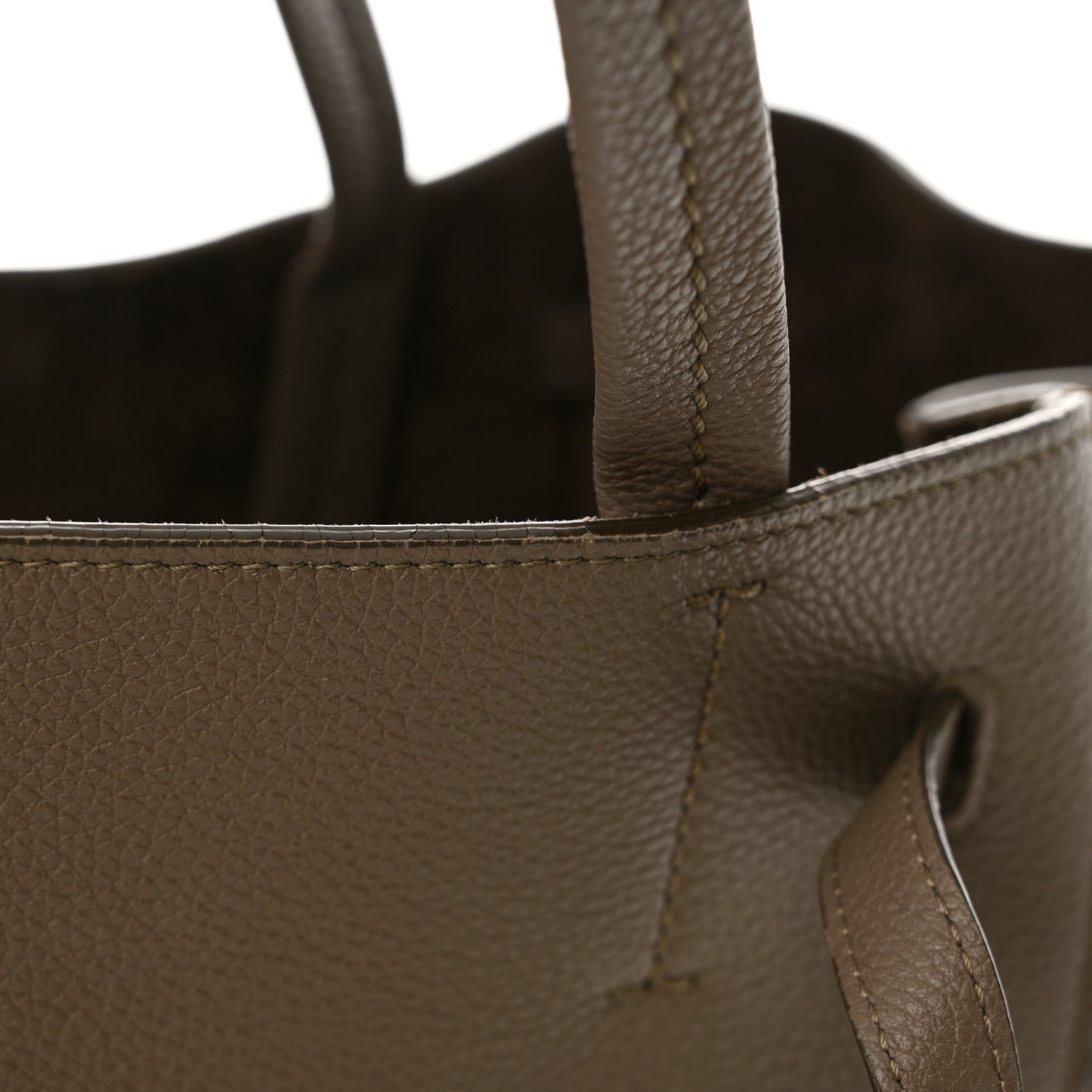 Soft Grained Calfskin Small Belt Cabas Phantom Taupe