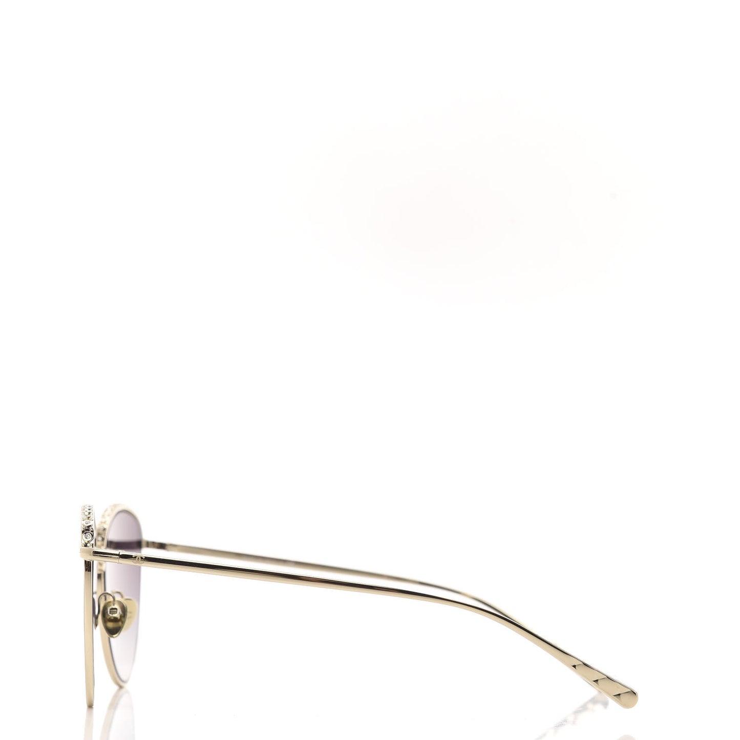 Metal Crystal Sunglasses 4258-B Gold