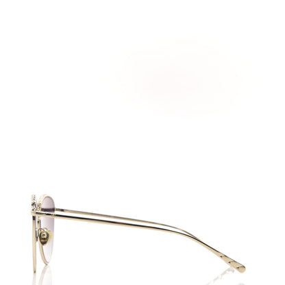 Chanel Metal Crystal Sunglasses 4258-B Gold 3 of 8