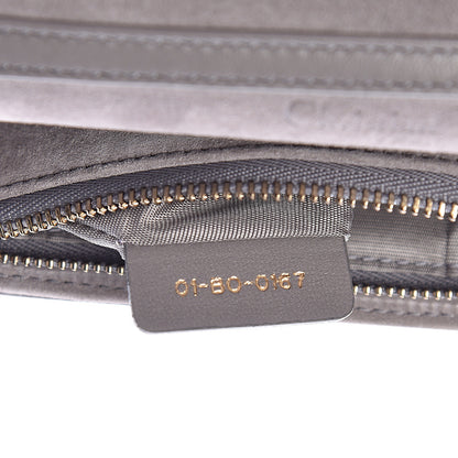 Christian Dior Lambskin Cannage Dioraddict Wallet on Chain Clutch Grey 8 of 14