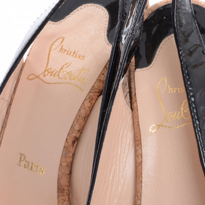 Christian Louboutin Patent Cork Marpoil Wedges 39.5 Black 6 of 6
