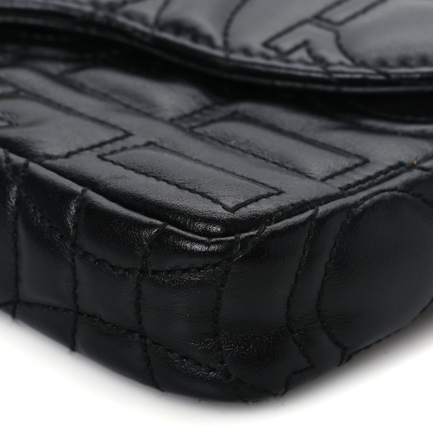 Salvatore Ferragamo Calfskin Quilted Gancini Mini Bag Black 10 of 10