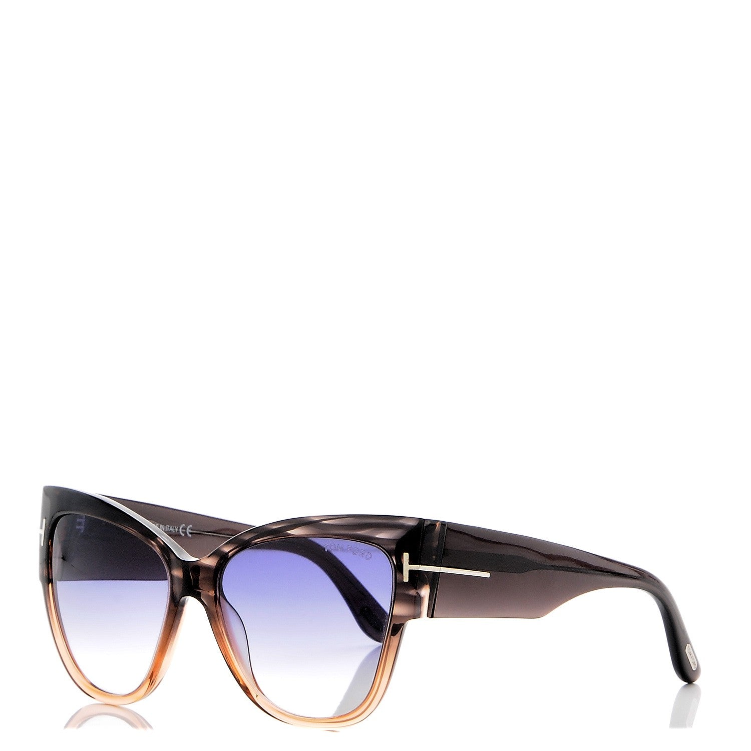 Tom Ford Anoushka Sunglasses TF371 Melange Grey Peach 1 of 7
