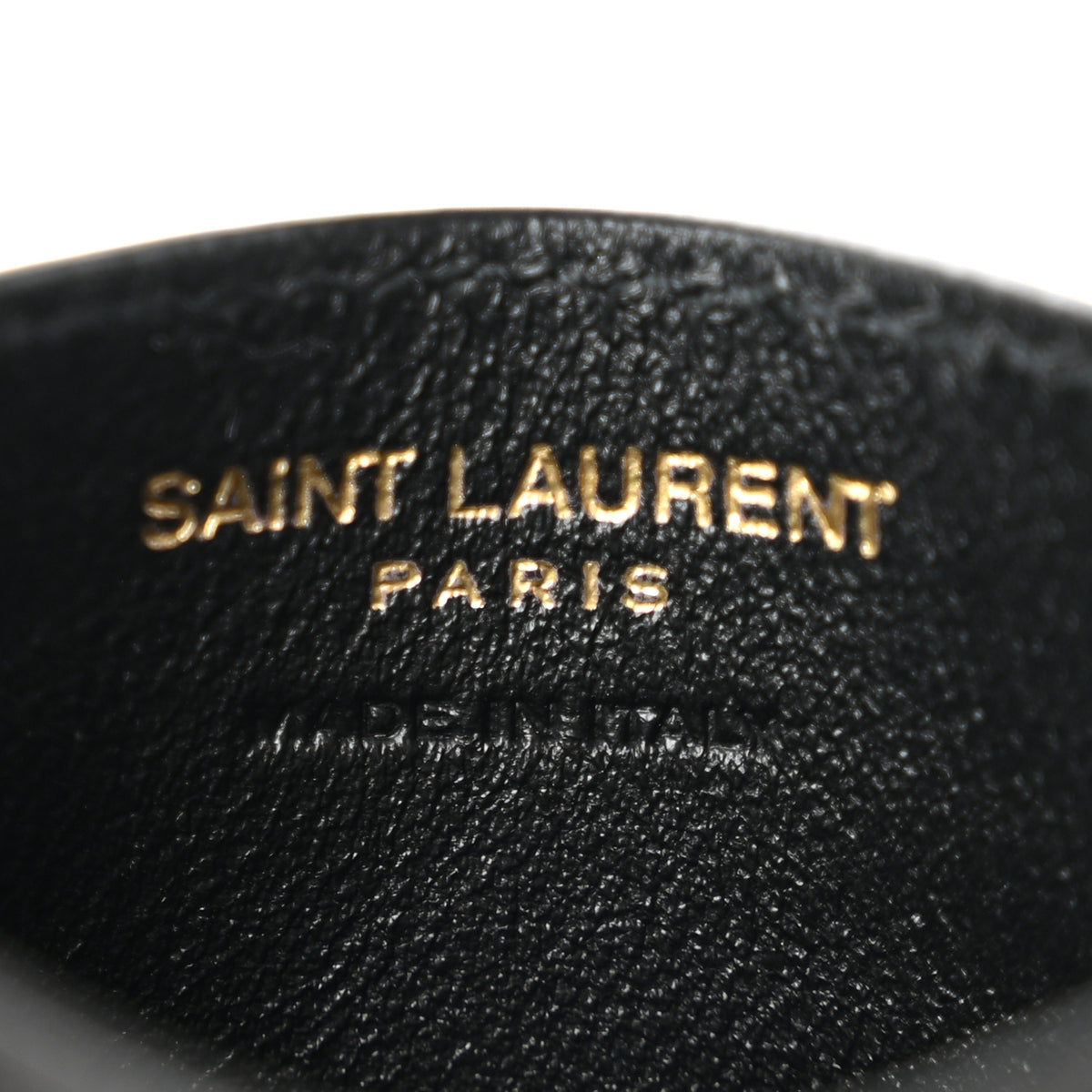 Saint Laurent Grain De Poudre Matelasse Chevron Monogram Credit Card Case Black 6 of 9