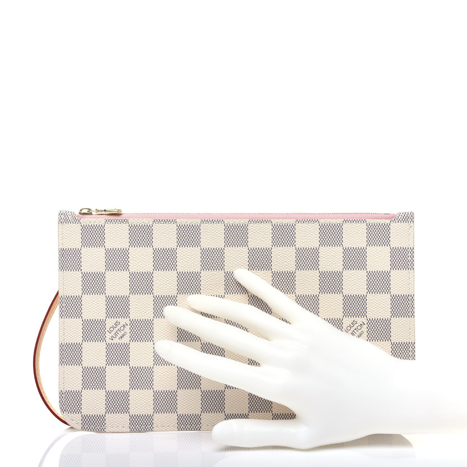 Louis Vuitton Damier Azur Neverfull MM GM Pochette Rose Ballerine 2 of 10