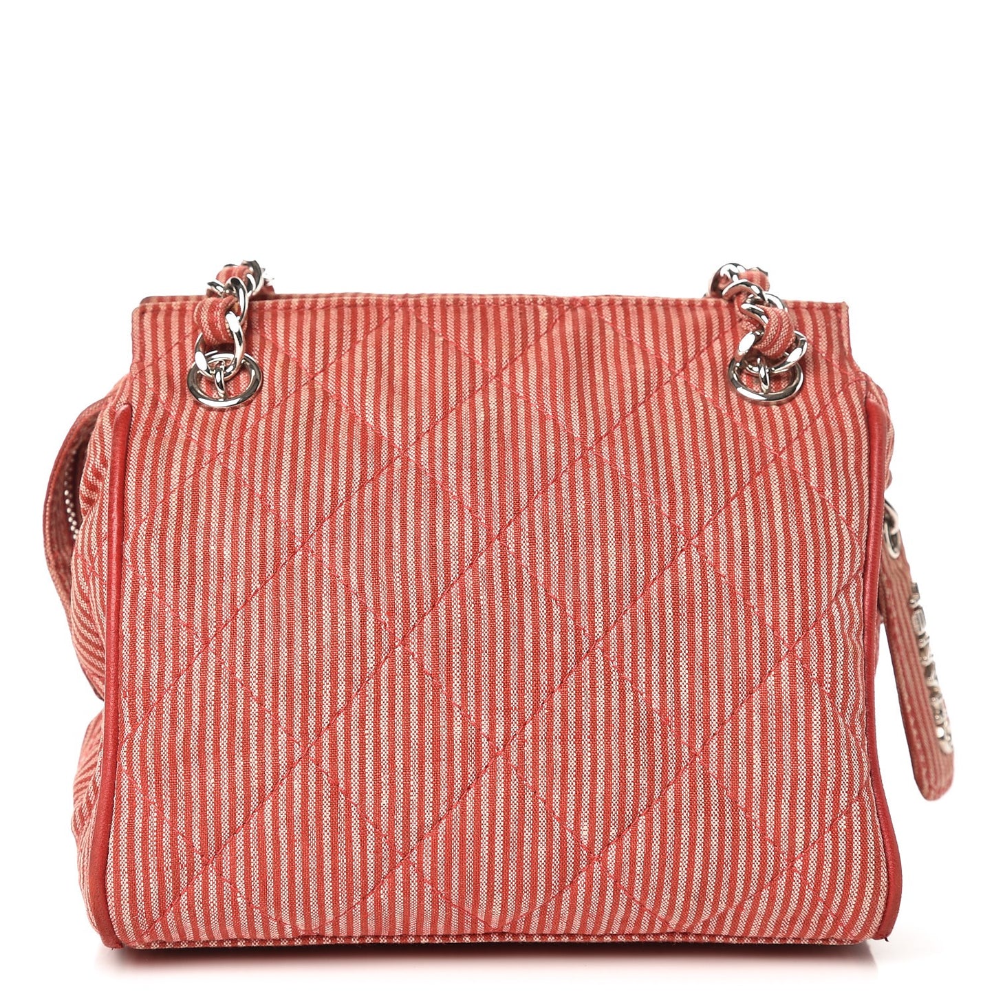Toile Striped Quilted Mini Shoulder Bag Red