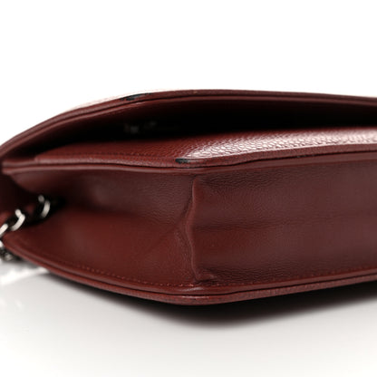 Chanel Caviar Timeless CC Wallet on Chain WOC Dark Red 11 of 16