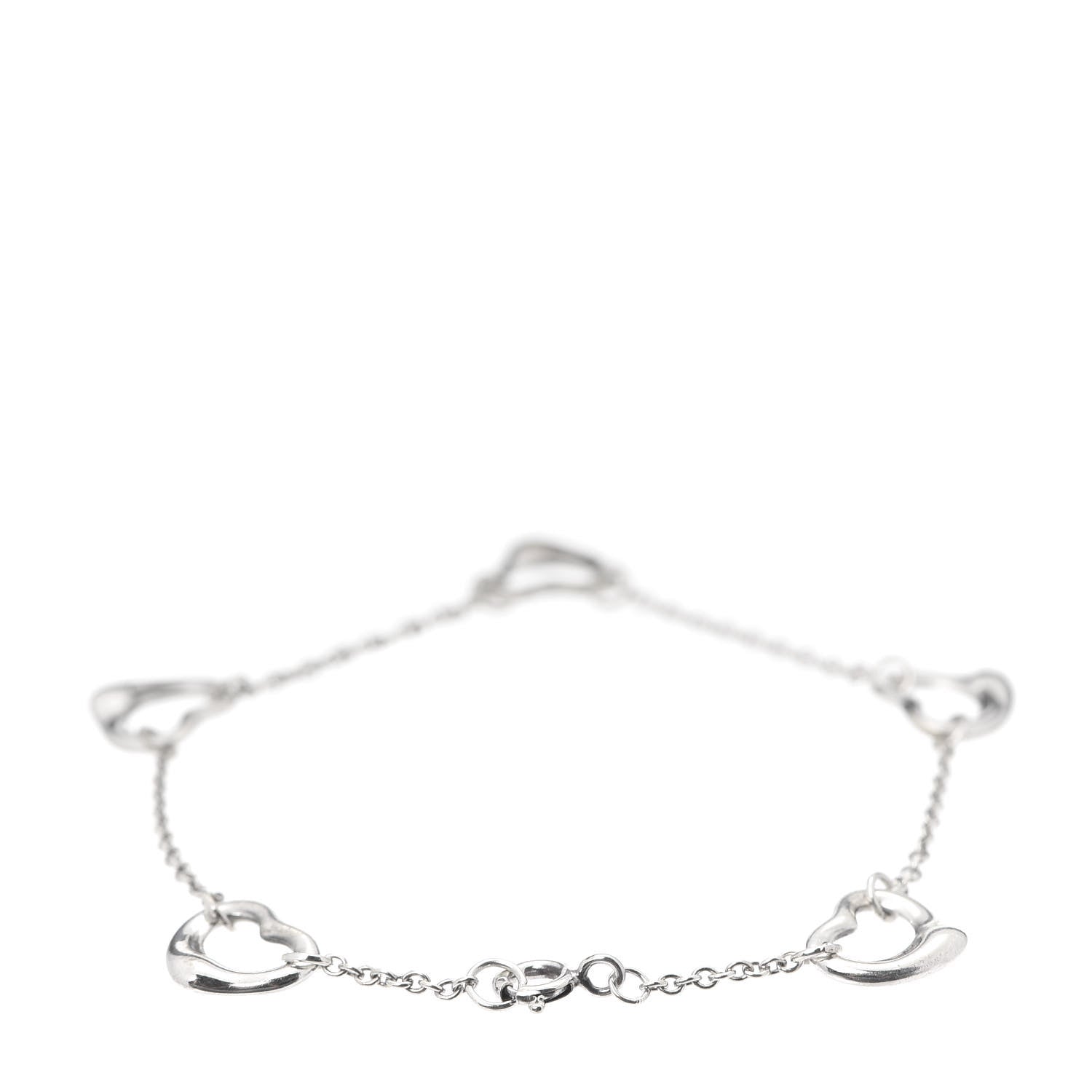 Tiffany Sterling Silver Elsa Peretti Open Heart Bracelet 3 of 4