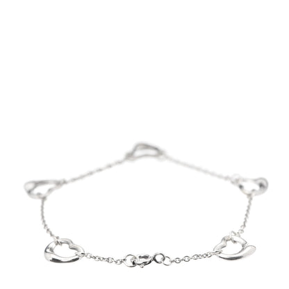 Tiffany Sterling Silver Elsa Peretti Open Heart Bracelet 3 of 4