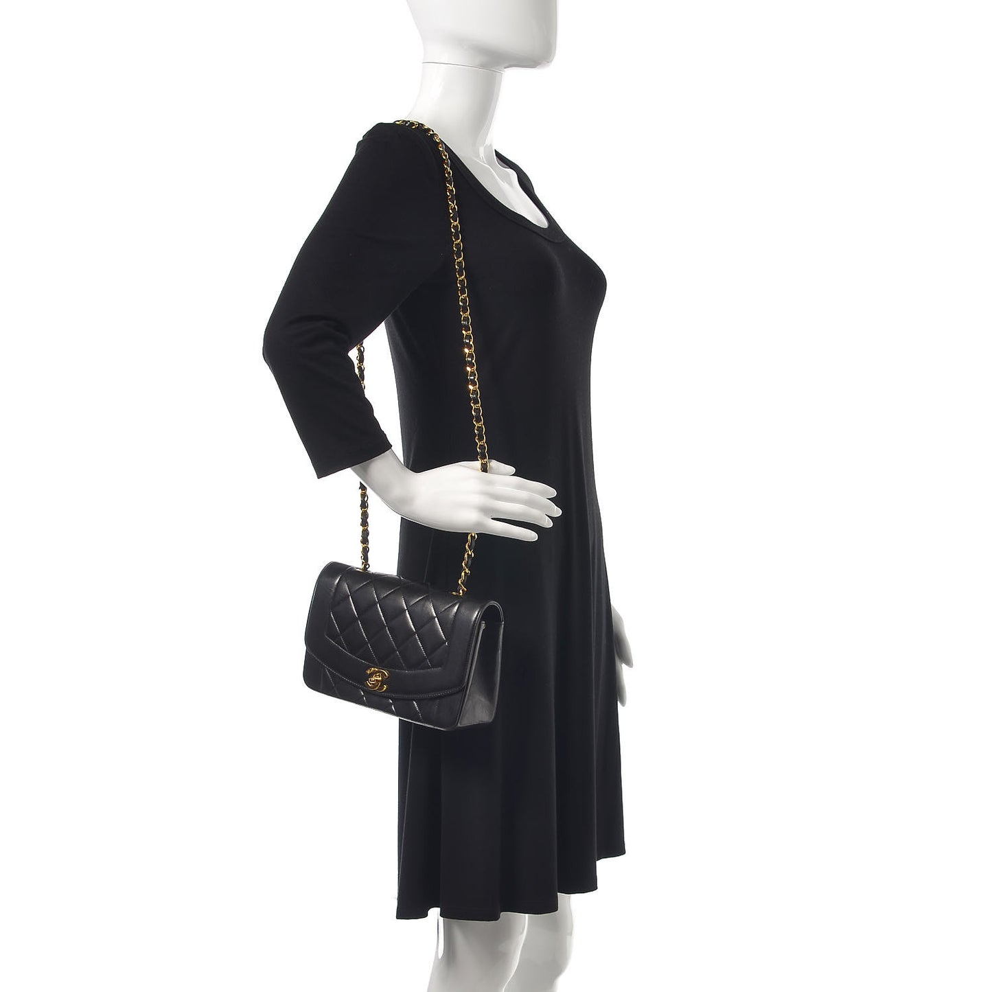 Lambskin Quilted Small Single Flap Black
