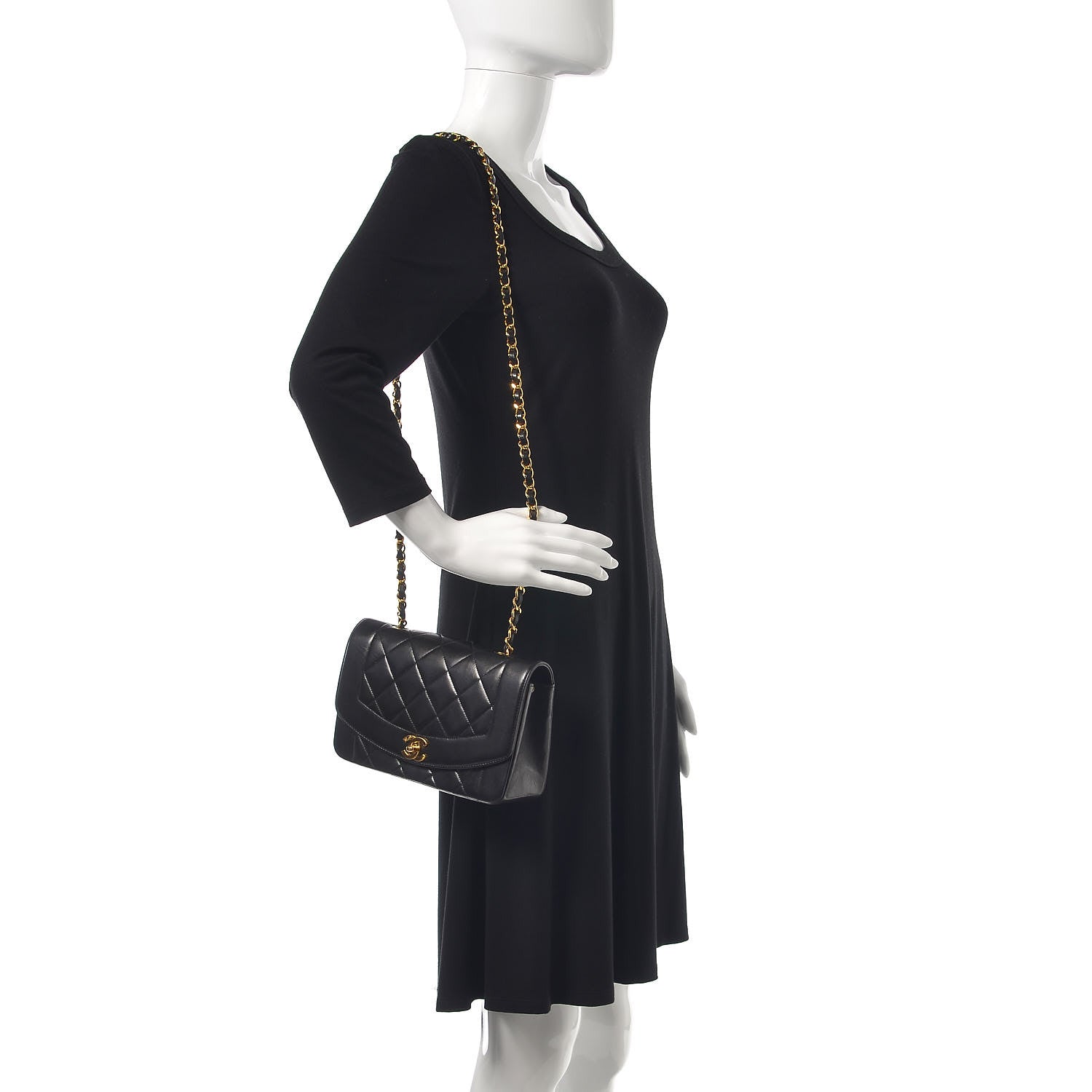 Chanel Lambskin Quilted Small Single Flap Black 2 of 11