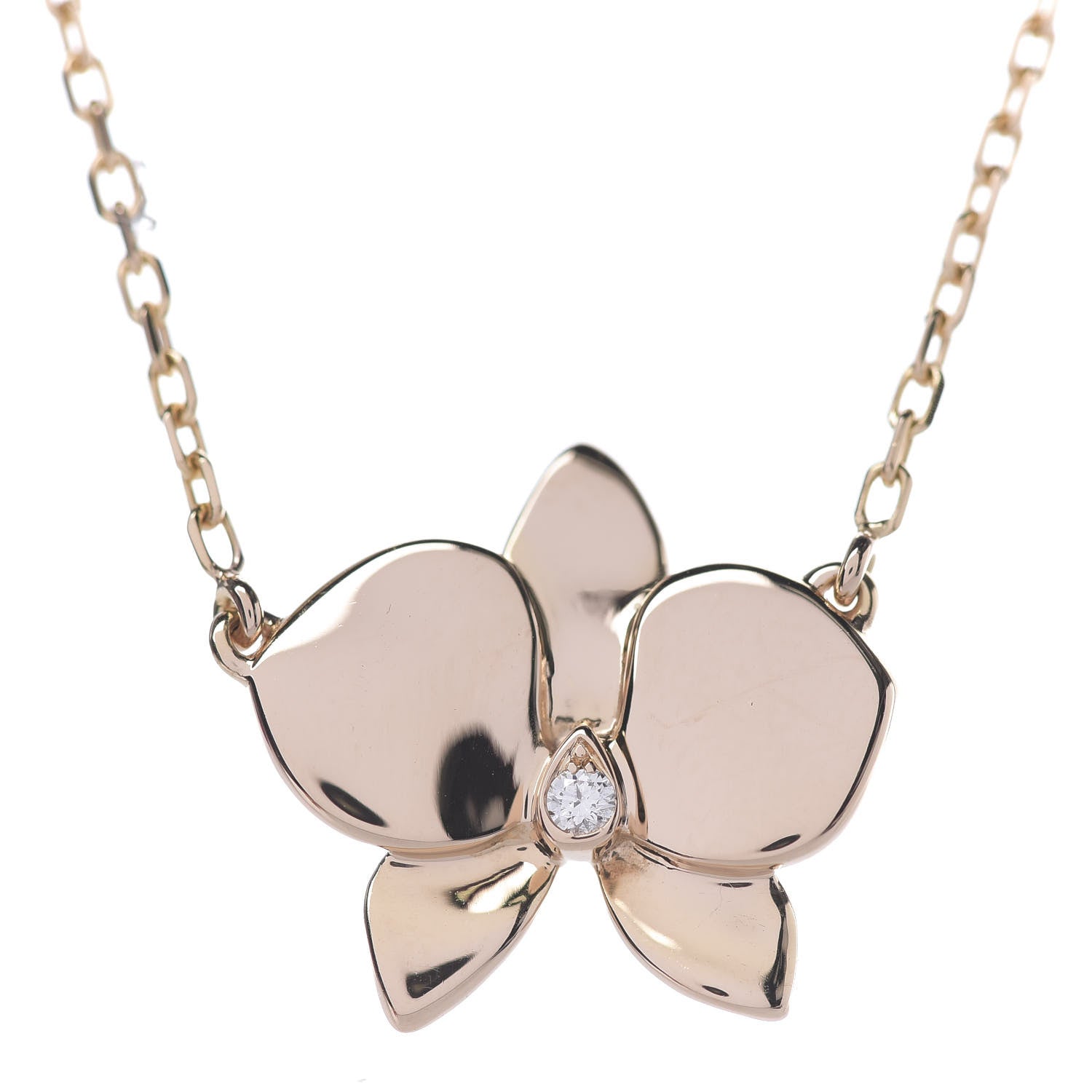 Cartier 18K Pink Gold Diamond Caresse D'Orchidees Par Necklace 4 of 6