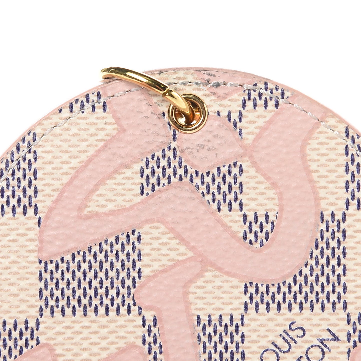 Damier Azur Tahitienne Bag Charm Key Ring